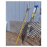 6' ladder, pole saw, lattice