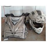 Motor cross Helmet Nolan  & chest protector thor