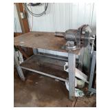 Masterforce vise & welding table approx 4' x 2'