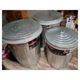 3 trash cans. 31 gallons & 20 gallon
