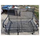 Metal glider 42wx36hx28d