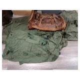 6 US Army duffel bags & genuine leather duffel