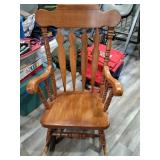 Wood rocking chair 24wx41hx29d
