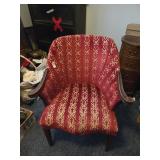 Red arm chair
