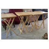 4 wood TV trays