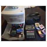 Storage Bin, playing cards, handheld electronic