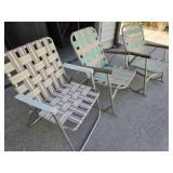 3 vtg patio chairs