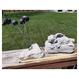 Cement yard art : Chimes & sleeping Welcome