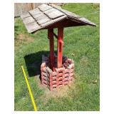 yard deco Wood Wishing Well Planter 46x33x41h