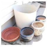 Ceramic & plastic flower garden planters