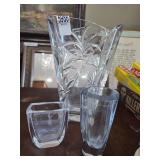 Glass crystal vases