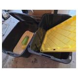 2 totes w/ lids, corn for birds / squirrels