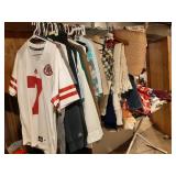 Items on line & ironing board & ironing board