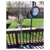 Metal plant holders one with clock 6
