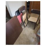 Folding table and 4 chairs