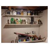 Contents of sink & shelves. CONTENTS ONLY