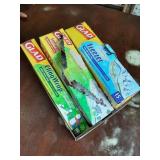 Zip lock bags & cling wrap
