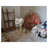 Wood corner shelf 24x12", anniversary clock, wall