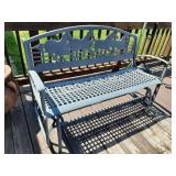 Metal patio glider horse
