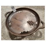 Music box Plate, Grape Leaf