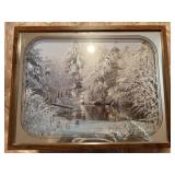 Snow scene Clock