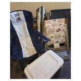 Tarp, bag / patio chairs, cooler