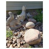 Concrete yard deco, abalone shell, landscape rocks
