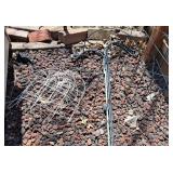 3 qty 84"h shepherd hooks & garden fencing
