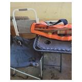 Croquet set, camp table, 2 step ladder