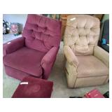 2 recliners & footstool