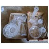 glass bowls,decanter, vases, candle stick