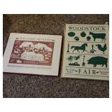 2 Woodstock Fair framed print wall decor 23x18 &