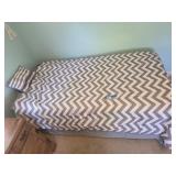 Twin bed and bedding