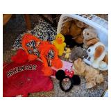 Stuffed animals, pom poms, head bands & laundry