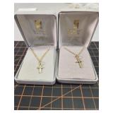 Gold plate cross necklaces