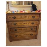Antique Oak gentlemens Dresser with mirror