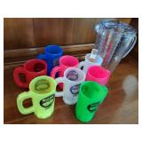 Collectable Kool Aid cups & 2 qt plastic pitcher