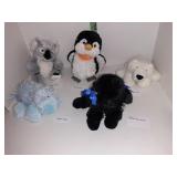 Webkinz: Black Poodle, Penguin, Hippo & others