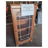 Glass Front wood shelf cabinet