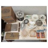 Mid-Century Ashtrays, Cigarette Papers, Glass