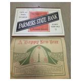 Farmers state bank of hardy NE 1931 calendar.