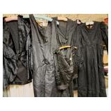 Vintage black petticoat, slips, jackets, dresses