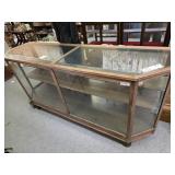 Antique display cabinet 38.75" H / 82" L / 24"