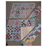 4 small pieced quilts 41x31" ea