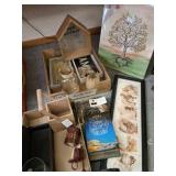 Large lot of wall decor & decorative containers