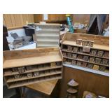 2 display shelves & Vermont Country Wood blocks