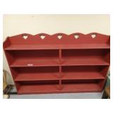 Red Shelf Unit