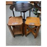 3 wood tables