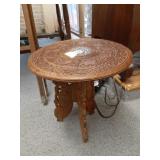 Handcarved 3 leg table