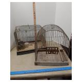 2 vintage bird cages